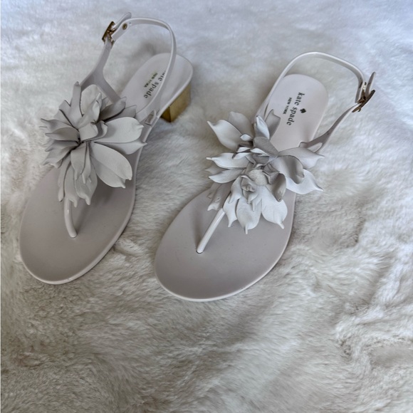 Kate Spade White Floral Women's Sandals - Picture 6 of 8